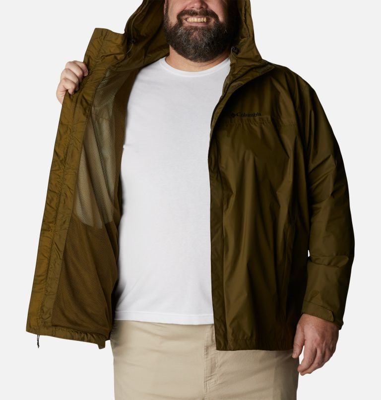 Men's Columbia Watertight II Rain Jackets Olive | Plus Size CA-CAC35